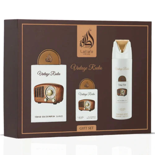 Vintage Radio 3 Piece Gift Set